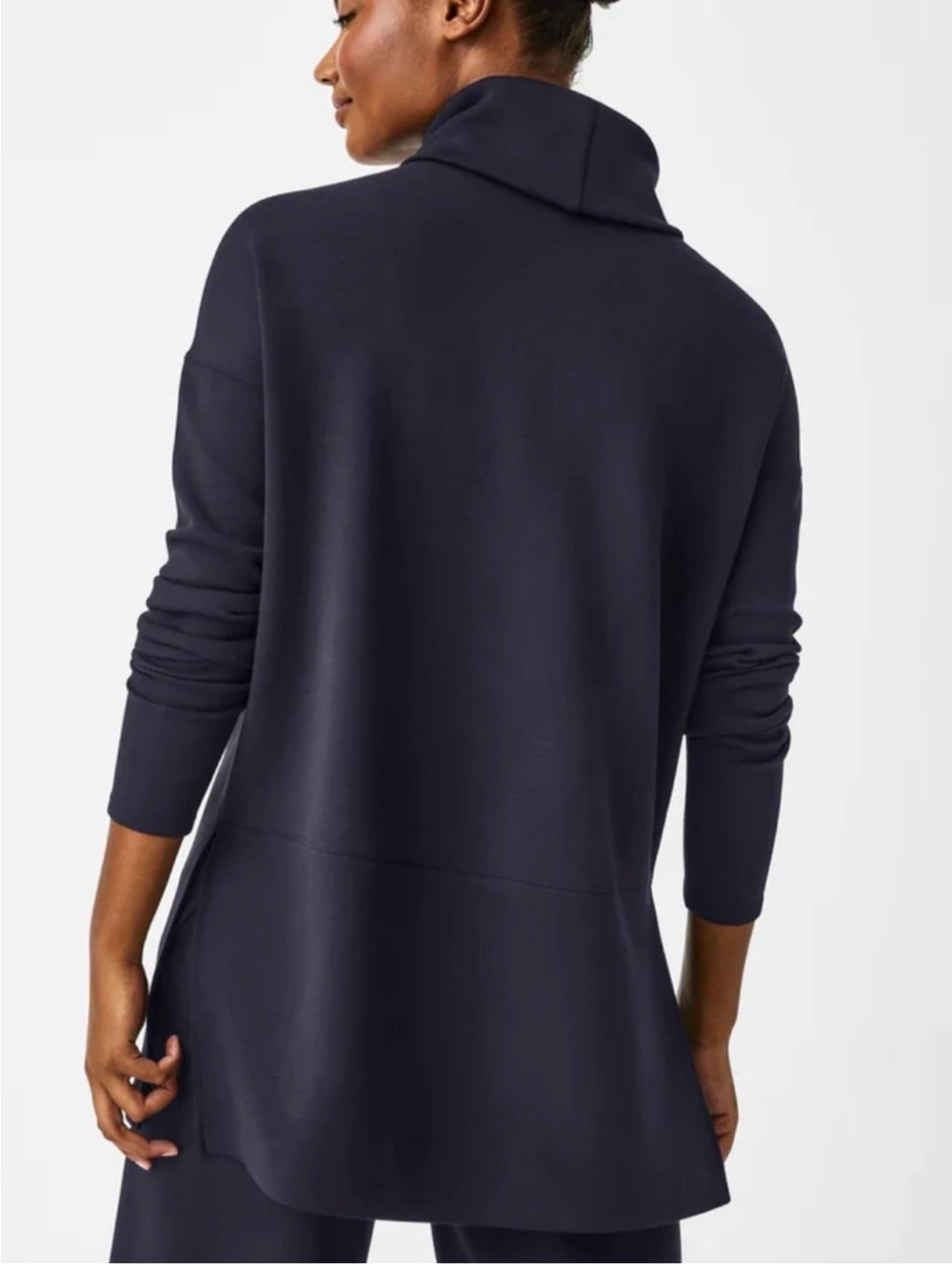 SPANX Black Cowl-Neck Tunic Sweater - Picture 2 of 4